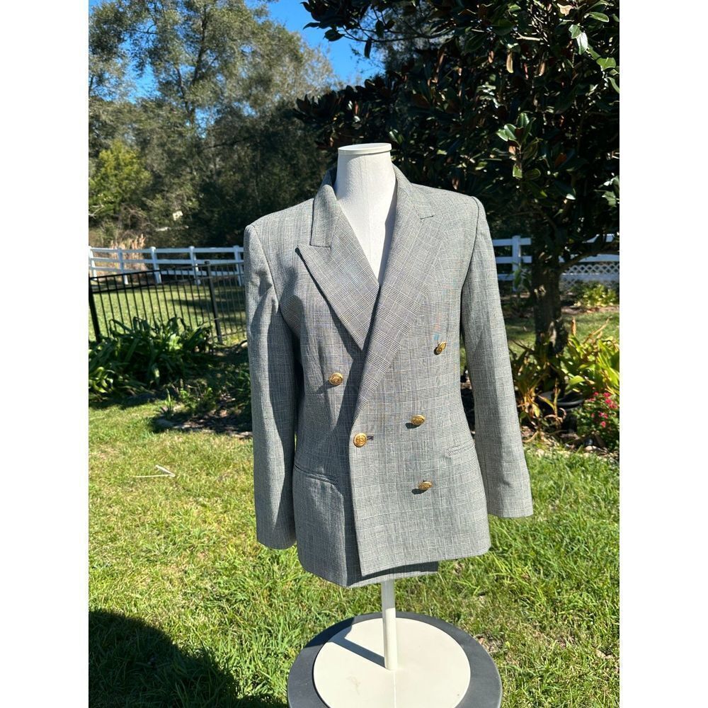 VTG Ladies Pendleton 100% Virgin Wool Gray Blazer 12P
